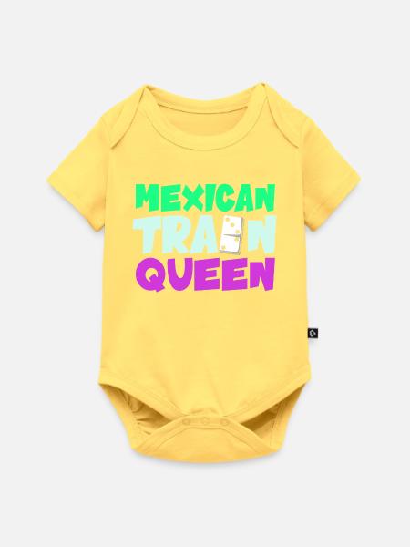 Mexican Train Domino - Baby Premium Kurzarmbody - Pastellgelb