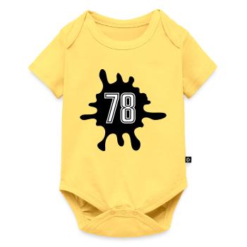 Blobs 78 Number - Baby Premium short-sleeve bodysuit - sky yellow - Front