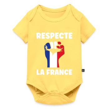 Respect France - Baby Premium short-sleeve bodysuit - sky yellow - Front