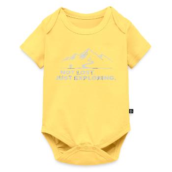Randonnée Montagnes Randonnée Randonneurs Nature en plein air Forêt - Body à manches courtes Premium Bébé - jaune pastel - Devant
