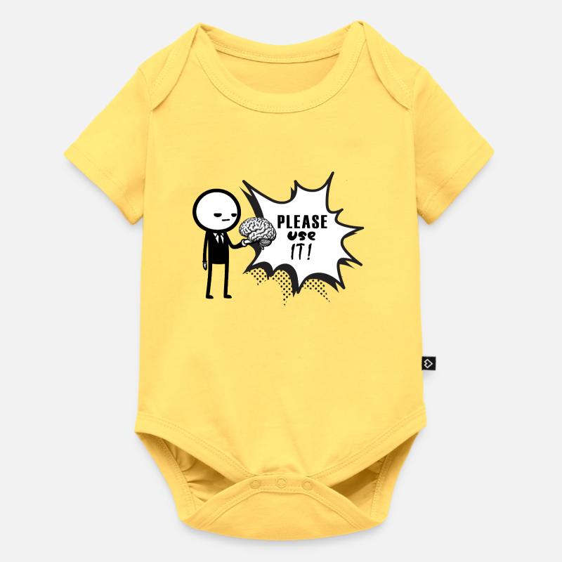 pls_use_it - Baby Premium short-sleeve bodysuit - sky yellow