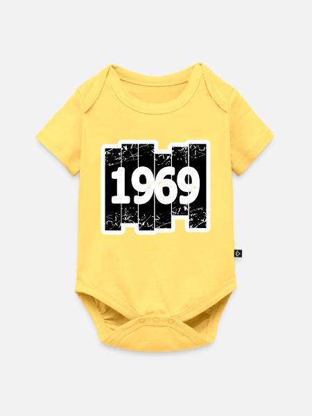 1969 - Baby Premium Kurzarmbody - Pastellgelb
