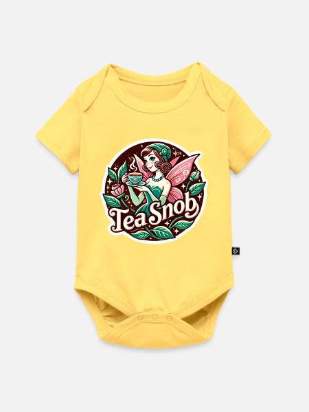 Tee-Snob Feen-Teeparty - Baby Premium Kurzarmbody - Pastellgelb