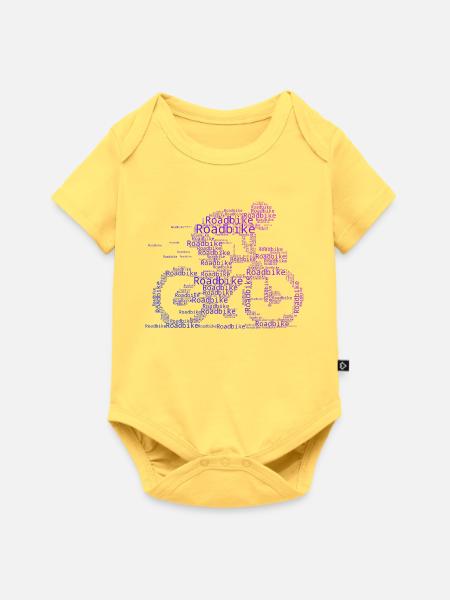 Tolles Rennrad Geschenk für Rennrad - Baby Premium Kurzarmbody - Pastellgelb