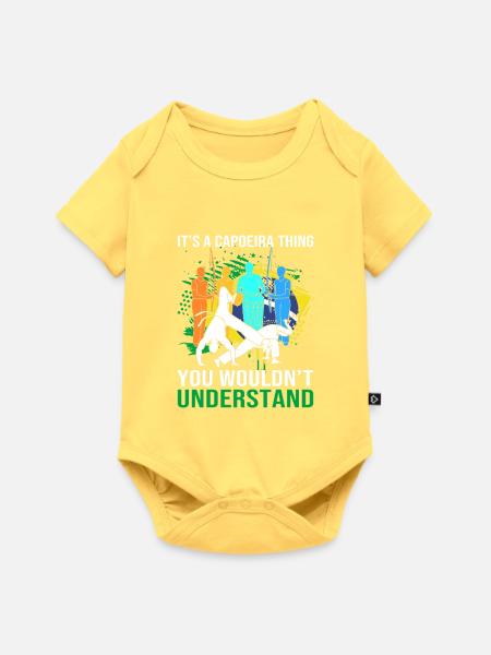 Capoeira - Baby Premium Kurzarmbody - Pastellgelb
