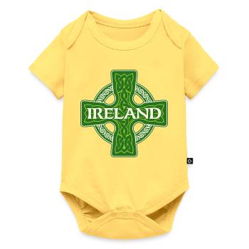 Ireland Celtic St Patrick’s Shamrock - St. Paddys - Baby Premium short-sleeve bodysuit - sky yellow - Front