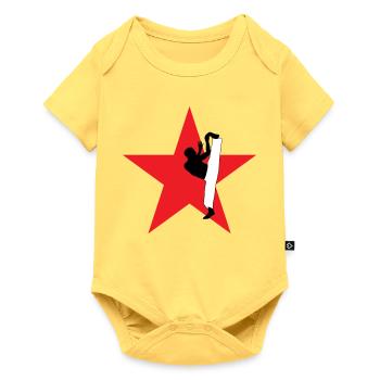 Capoeira - Combat - Danse - Body à manches courtes Premium Bébé - jaune pastel - Devant