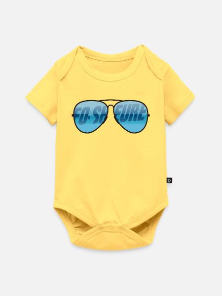 FO-SHEURE - Baby Premium Kurzarmbody - Pastellgelb