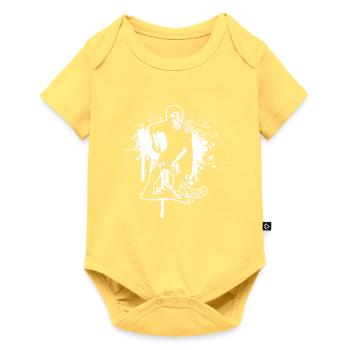 Clean floorball artwork for floorball - Baby Premium short-sleeve bodysuit - sky yellow - Front