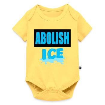 Abolish I.C.E :  - Body à manches courtes Premium Bébé - jaune pastel - Devant
