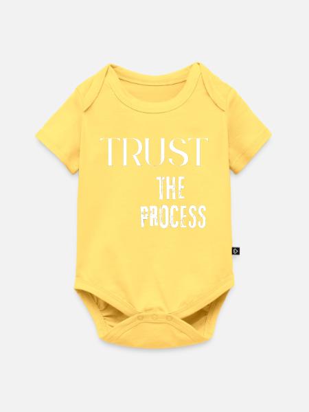 Vertraue dem Prozess - Baby Premium Kurzarmbody - Pastellgelb