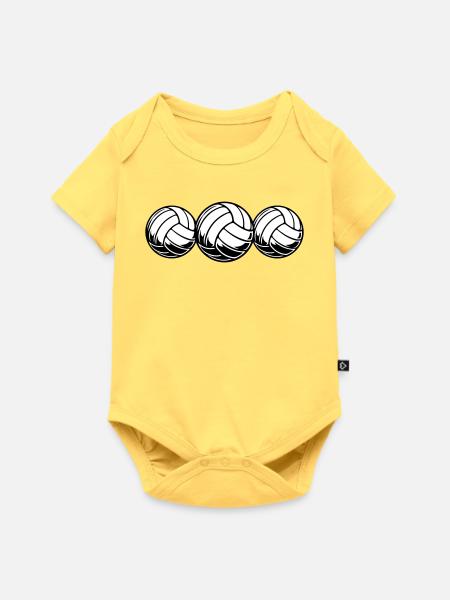 Volleyball Ball Team - Baby Premium Kurzarmbody - Pastellgelb