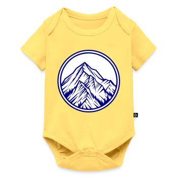 Mountains Symbol Rocks - Baby Premium short-sleeve bodysuit - sky yellow - Front