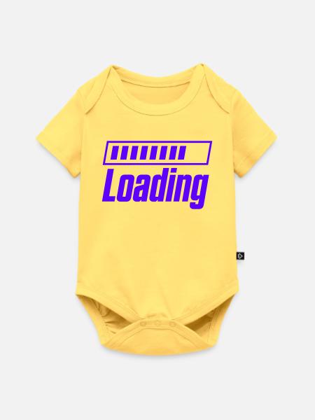 Loading Ladebalken Motiv - Baby Premium Kurzarmbody - Pastellgelb