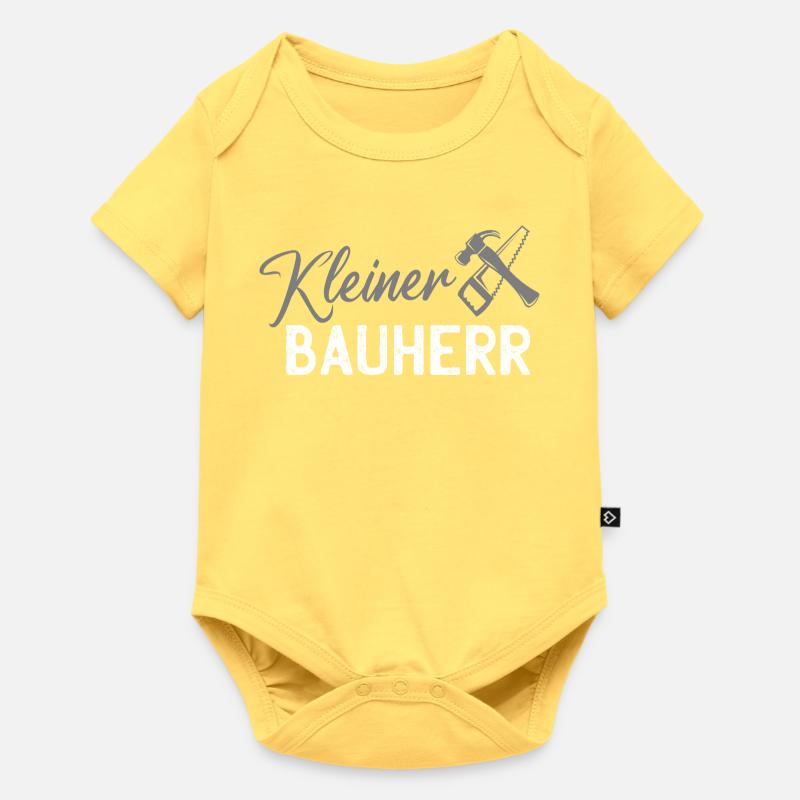 Small Builder Tool Design - Baby Premium short-sleeve bodysuit - sky yellow