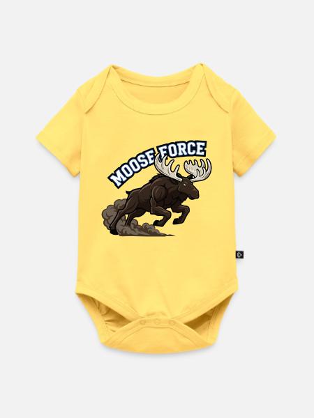 Moose Force Wildelch-Power - Baby Premium Kurzarmbody - Pastellgelb