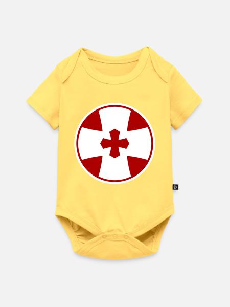 Kreuzkreis - Baby Premium Kurzarmbody - Pastellgelb