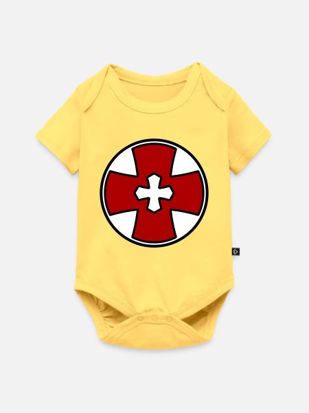 Kreuzkreis - Baby Premium Kurzarmbody - Pastellgelb