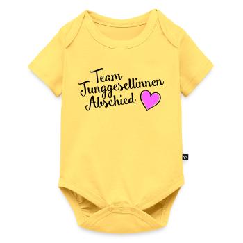 Équipe de jeune fille - Body à manches courtes Premium Bébé - jaune pastel - Devant