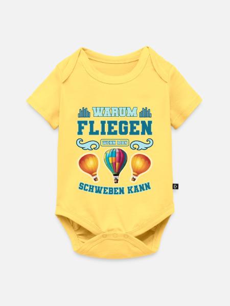 Heißluftballon - Baby Premium Kurzarmbody - Pastellgelb