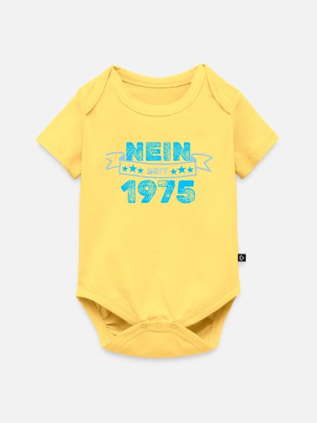 Nein 1975 - Baby Premium Kurzarmbody - Pastellgelb