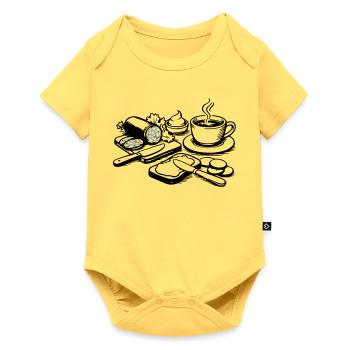 repas - Body à manches courtes Premium Bébé - jaune pastel - Devant