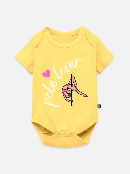 PoleDance Liebe Kraft - Baby Premium Kurzarmbody - Pastellgelb