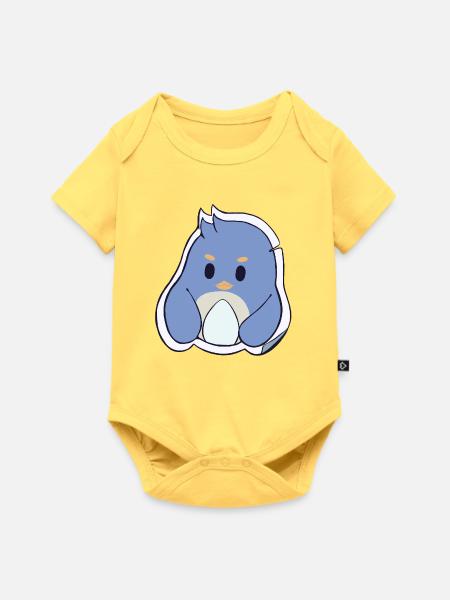 Pinguin - Baby Premium Kurzarmbody - Pastellgelb