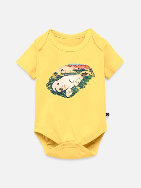 Robbe - Baby Premium Kurzarmbody - Pastellgelb