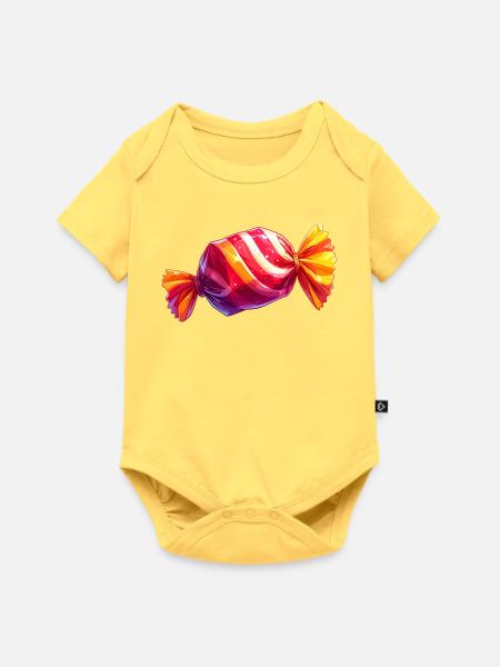 Bonbon - Baby Premium Kurzarmbody - Pastellgelb