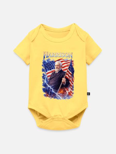 Harrison Patriot Thunder - Baby Premium Kurzarmbody - Pastellgelb