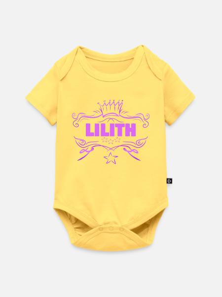 Lilith - Baby Premium Kurzarmbody - Pastellgelb