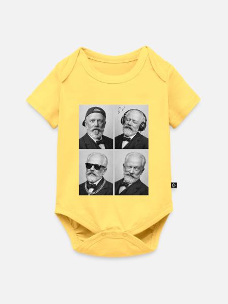 Pyotr Ilyich Tchaikovsky - Baby Premium Kurzarmbody - Pastellgelb