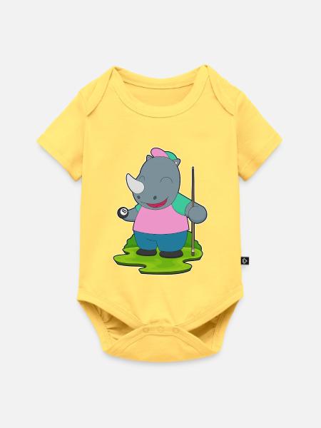 Nashorn Billiard Queue Sport - Baby Premium Kurzarmbody - Pastellgelb