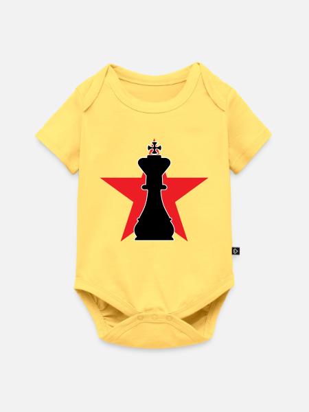 Stratege Großmeister Roter Stern - Baby Premium Kurzarmbody - Pastellgelb