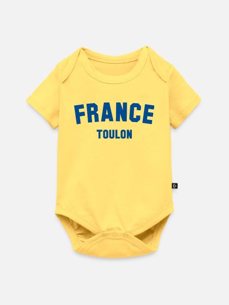 Toulon France Frankreich - Baby Premium Kurzarmbody - Pastellgelb