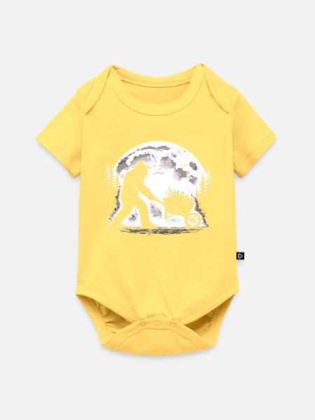 Bigfoot Landwirt - Baby Premium Kurzarmbody - Pastellgelb