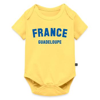 Guadeloupe, France - Body à manches courtes Premium Bébé - jaune pastel - Devant