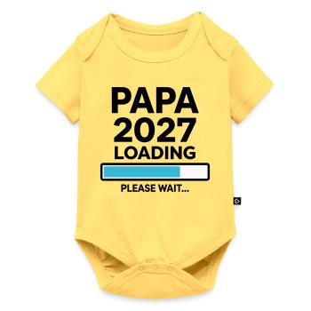 Daddy-to-be 2027 Loading - Baby Premium short-sleeve bodysuit - sky yellow - Front