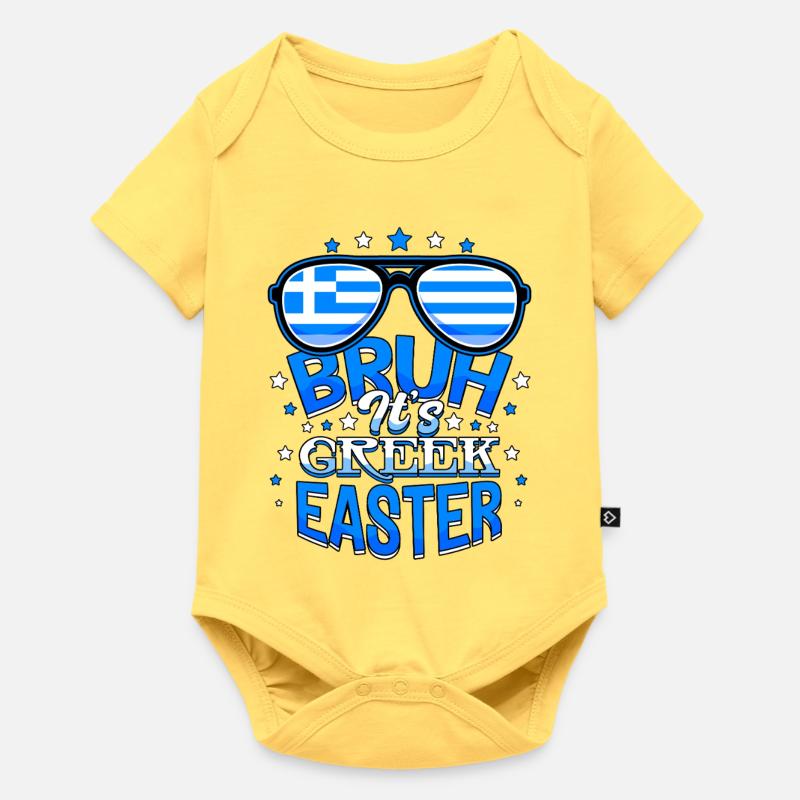Bruh It's Greek Easter Orthodox Easter Pascha - Baby Premium short-sleeve bodysuit - sky yellow