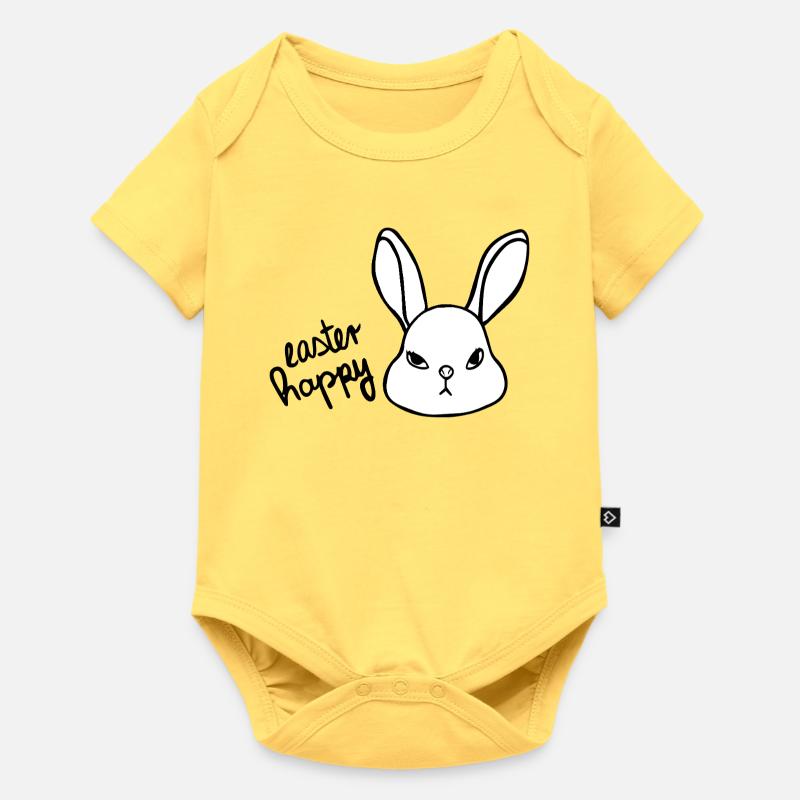 Sarcastic Easter Bunny - Easter Happy Bunny - Baby Premium short-sleeve bodysuit - sky yellow
