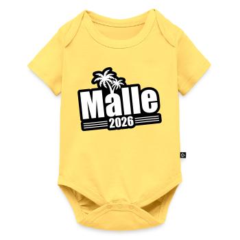 Palmiers Malle 2026 - Body à manches courtes Premium Bébé - jaune pastel - Devant