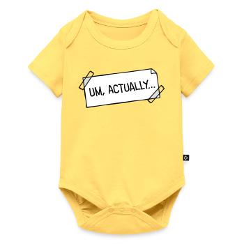 Loge de nerd pour coller des notes - Body à manches courtes Premium Bébé - jaune pastel - Devant