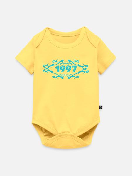 1997 - Baby Premium Kurzarmbody - Pastellgelb