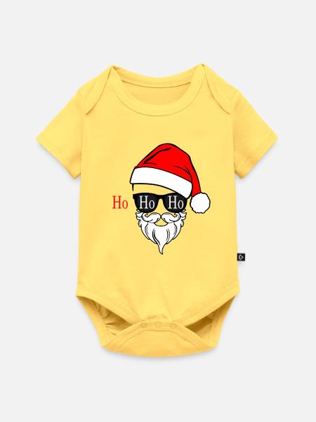 Santa_Claus - Baby Premium Kurzarmbody - Pastellgelb