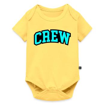 Lettrage de l’équipage - Body à manches courtes Premium Bébé - jaune pastel - Devant