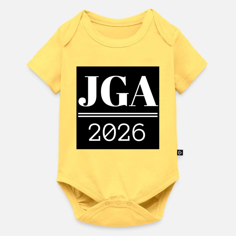 Chemise d’enterrement de vie de garçon - Body à manches courtes Premium Bébé - jaune pastel