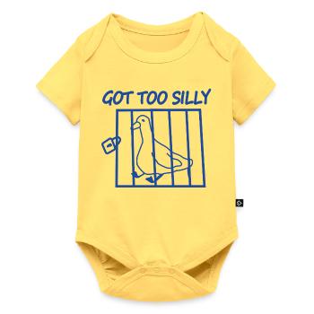 Got Too Silly Bird in a Cage - Baby Premium short-sleeve bodysuit - sky yellow - Front