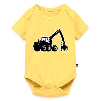 Harvester Silhouette - Baby Premium short-sleeve bodysuit - sky yellow - Front