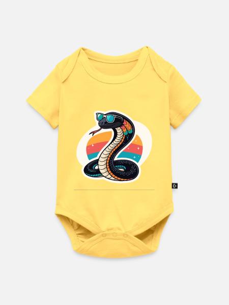 Cobra Sun Retro - Baby Premium Kurzarmbody - Pastellgelb
